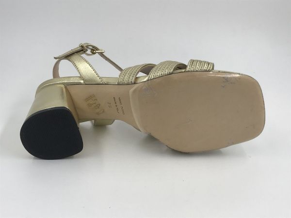 Evaluna dam sand led metallic goud (7151 liz laminato platino) - Stiletto Schoenen (Oudenaarde)