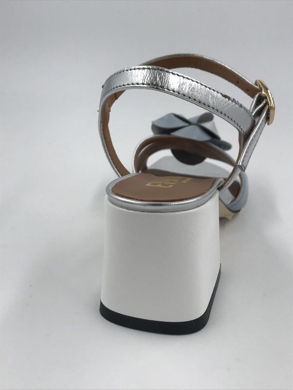 Evaluna dam sand led zilver (C101 carla SL bianco nappa aria) - Stiletto Schoenen (Oudenaarde)