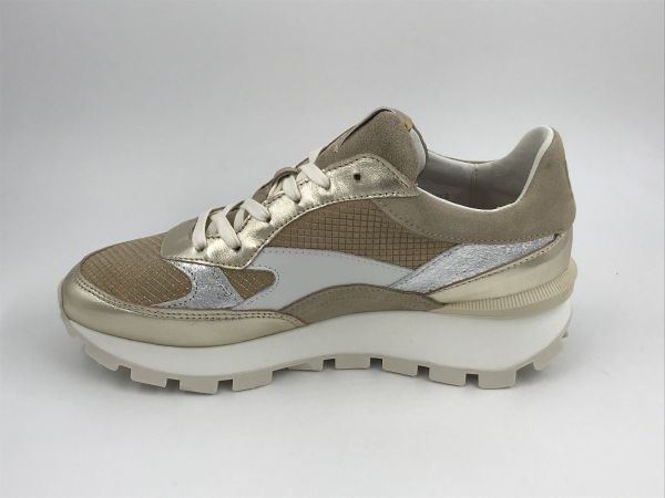 Floris dam runner led/nub gold (SFW-10098-91-02/blokki 04.10 G) - Stiletto Schoenen (Oudenaarde)