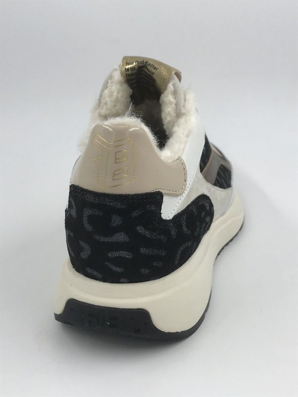 Floris dam runner wit/zwart- wol (SFW-10138-60-01 suvi 02.10 white G) - Stiletto Schoenen (Oudenaarde)