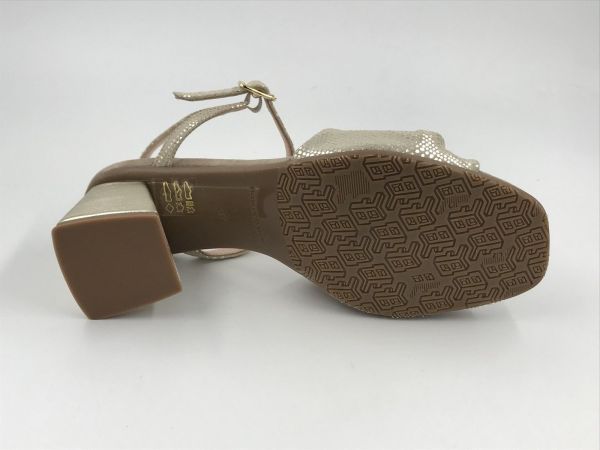 Floris dam sand led/nub goud (SFW-90076-91-01/cassi 02.02 gold G) - Stiletto Schoenen (Oudenaarde)