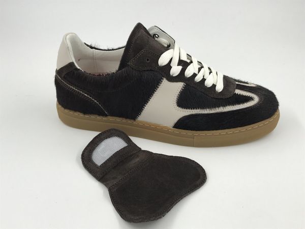 Floris dam sneaker led bruin (SFW-10166-21-01/minni 07.01 darkbrown G) - Stiletto Schoenen (Oudenaarde)