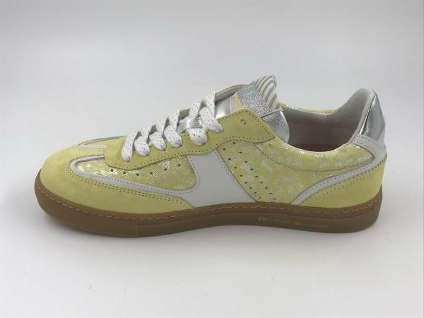 Floris dam sneaker led/nub geel (SFW-10096-70-01/minni 04.21 yellow G) - Stiletto Schoenen (Oudenaarde)