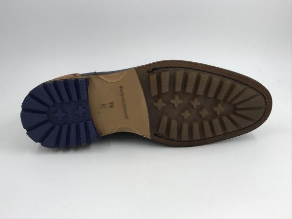 Floris her bottine led/croco blauw (SFM-50159-41-01 crepi 13.07- dark blue H) - Stiletto Schoenen (Oudenaarde)