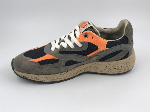 Floris her run suède taupe/oranje (SFM-10258-34-03 de rezer 01.30 taupe G1/2) - Stiletto Schoenen (Oudenaarde)