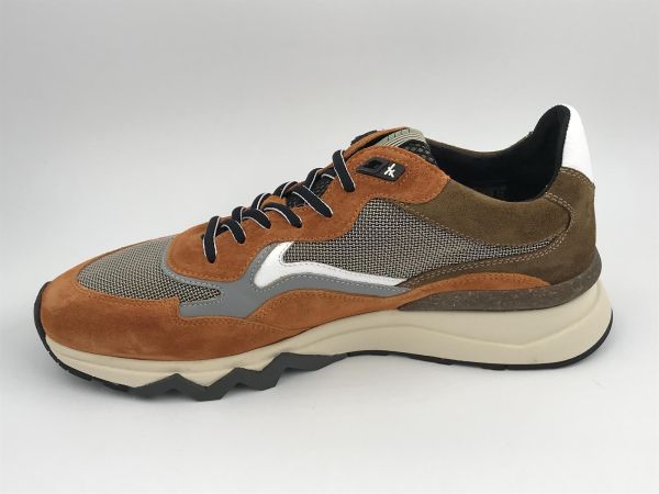 Floris her runner suède cognac (SFM-10178-23-02 de zager 05.11 cognac G1) - Stiletto Schoenen (Oudenaarde)