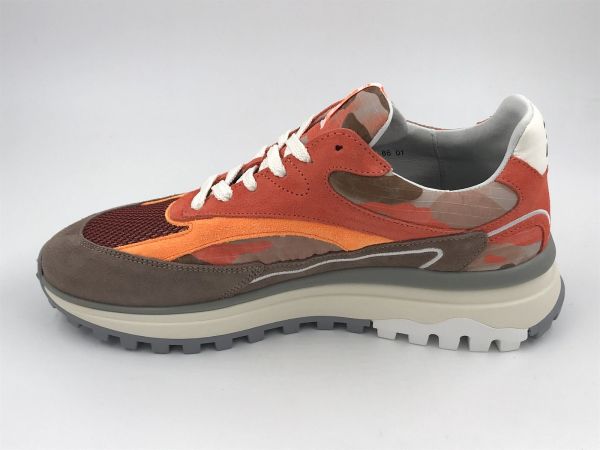 Floris her runner suède oranje (SFM-10247-86-01 de gripper08.00 orange G1/2) - Stiletto Schoenen (Oudenaarde)