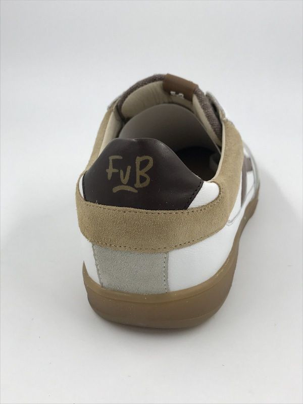 Floris her sneaker led/suède wit/beige (SFM-10233-60-02 de zaler04.05 white G1/2) - Stiletto Schoenen (Oudenaarde)