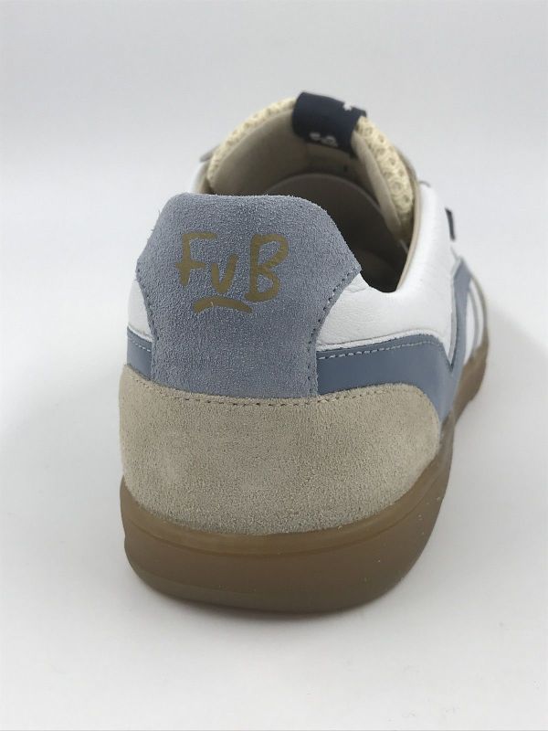 Floris her sneaker led wit/blauw (SFM-10224-60-05 de zaler01.18 white G1/2) - Stiletto Schoenen (Oudenaarde)