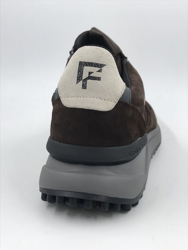 Floris her sneaker suède bruin (SFM-10139-21-02 noppi 29.70 darkBrown G1/2) - Stiletto Schoenen (Oudenaarde)