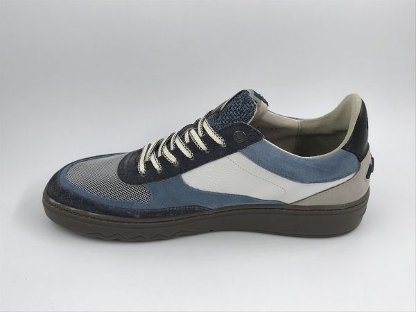 Floris her sneaker suède grijs/blauw (SFM-10143-31-01 de kupster 05.18 darkgrey G1/2) - Stiletto Schoenen (Oudenaarde)