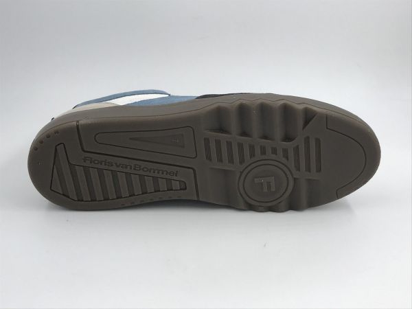 Floris her sneaker suède grijs/blauw (SFM-10143-31-01 de kupster 05.18 darkgrey G1/2) - Stiletto Schoenen (Oudenaarde)