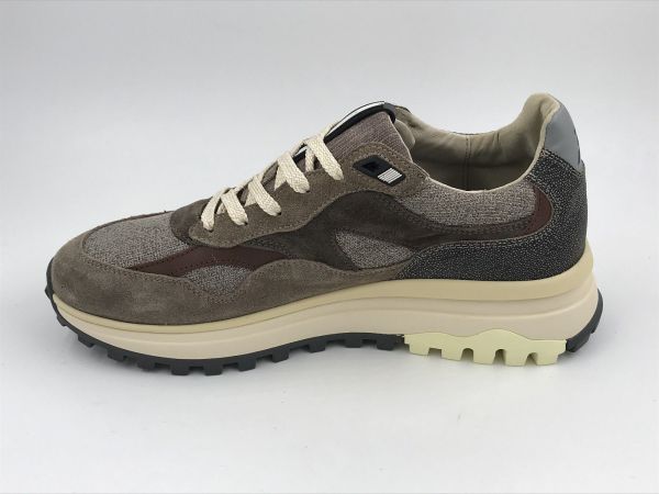 Floris her sneaker suède taupe (SFM-10238-34-03 de gripper 01.31 taupe G1/2) - Stiletto Schoenen (Oudenaarde)