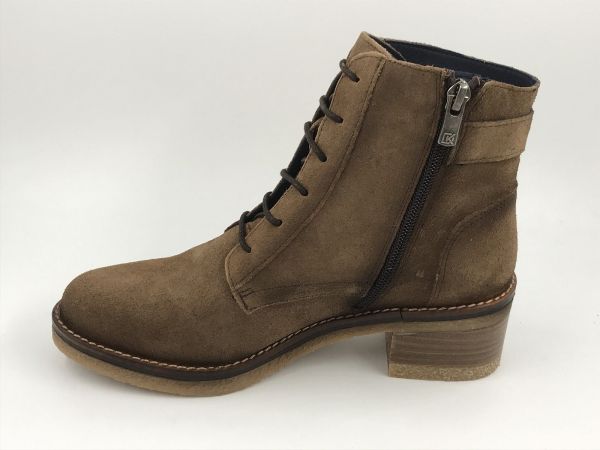 Fluchos dam bott suède tabaco (D8686-CA calf tabaco lucero) - Stiletto Schoenen (Oudenaarde)