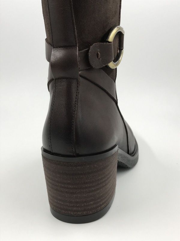 Fluchos dam Llaars led bruin (D9752-SKST skimo+strech cafe aroma) - Stiletto Schoenen (Oudenaarde)