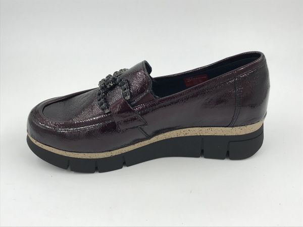 Fluchos dam moc lakled bordeaux (D9325-NA naplak burdeos india) - Stiletto Schoenen (Oudenaarde)