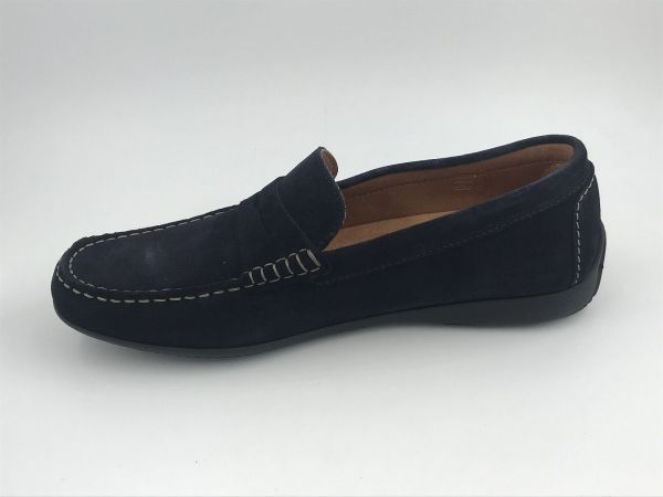 Fluchos her moc suède blauw (2207 afelpado marino) - Stiletto Schoenen (Oudenaarde)