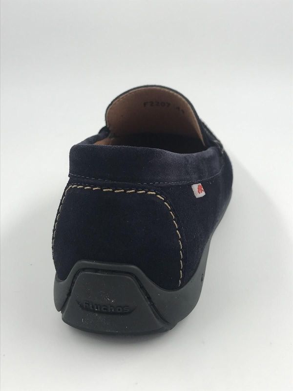 Fluchos her moc suède blauw (2207 afelpado marino) - Stiletto Schoenen (Oudenaarde)