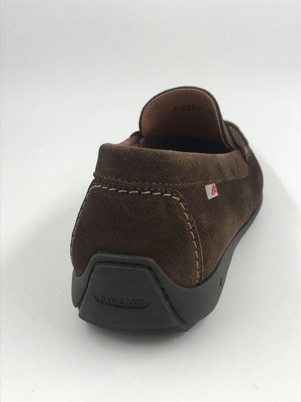 Fluchos her moc suède bruin (2207 afelpado chocolate) - Stiletto Schoenen (Oudenaarde)