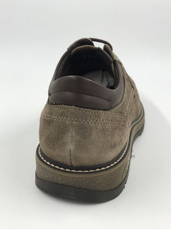 Fluchos her veterschoen suède taupe (2320 BUGGY afelpado marmota+com2) - Stiletto Schoenen (Oudenaarde)