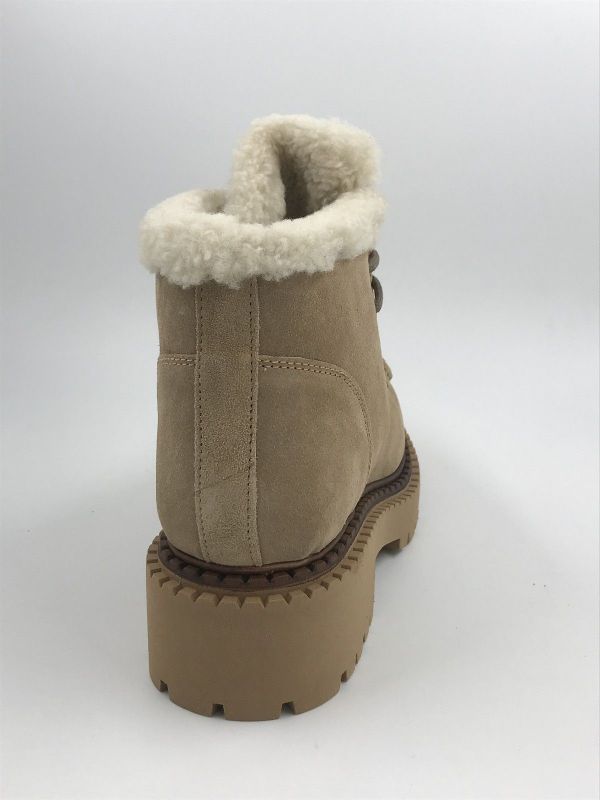 Frau dam bott suède camel wol (78A8189 softy fur honey) - Stiletto Schoenen (Oudenaarde)