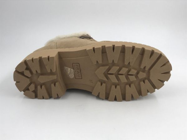 Frau dam bott suède camel wol (78A8189 softy fur honey) - Stiletto Schoenen (Oudenaarde)