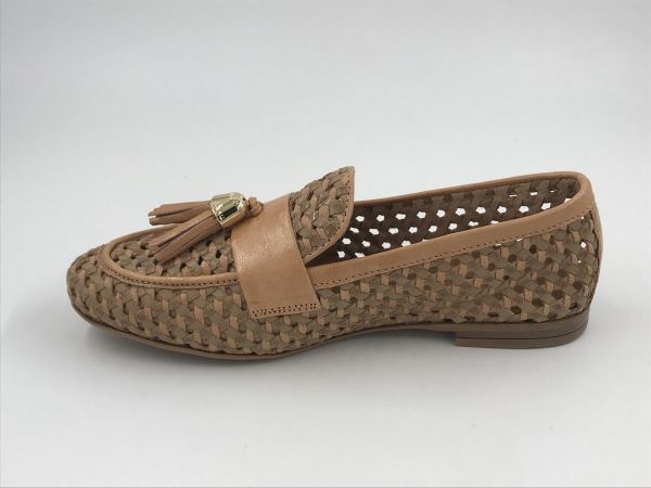 Frau dam moc led tressé cognac (95V6 venezia coockie butter) - Stiletto Schoenen (Oudenaarde)