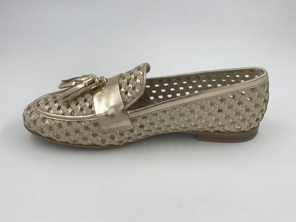 Frau dam moc led tressé ecru/goud (95K6 shinefancy shore) - Stiletto Schoenen (Oudenaarde)