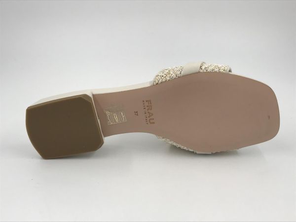 Frau dam slipper led/textiel beige (92R0 fanny pluma) - Stiletto Schoenen (Oudenaarde)