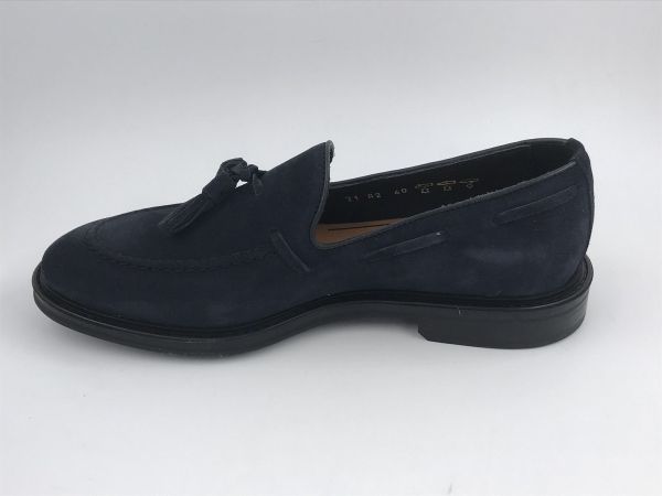 Frau her moc suède blauw (71A2159 softy blu) - Stiletto Schoenen (Oudenaarde)
