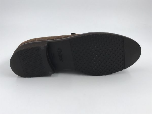 Gab dam moc croc suède cacao (4011.01.006 kroko velour cacao) - Stiletto Schoenen (Oudenaarde)