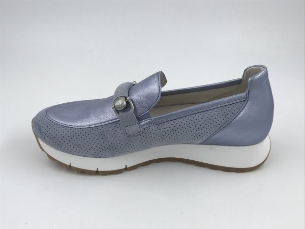 Gab dam moc led metallic blauw (82.472.36 dreamvelour/metal lagune/azur G) - Stiletto Schoenen (Oudenaarde)