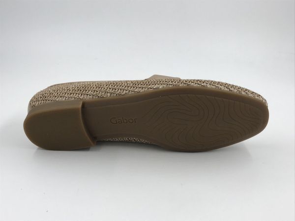 Gab dam moc led raffia camel (85.214.44 raffia nappa sand F) - Stiletto Schoenen (Oudenaarde)