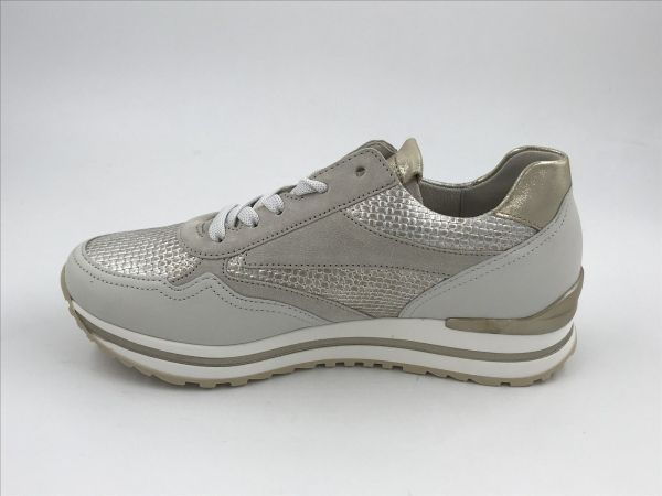 Gab dam run led beige/platino (86.524.61 raffia foulard/met beige/offwhite/platino H) - Stiletto Schoenen (Oudenaarde)