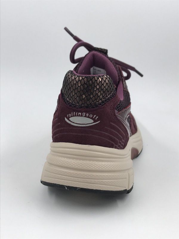 Gab dam run led bordeaux (0306.01.005 mesh/samt/perlato mulberry) - Stiletto Schoenen (Oudenaarde)