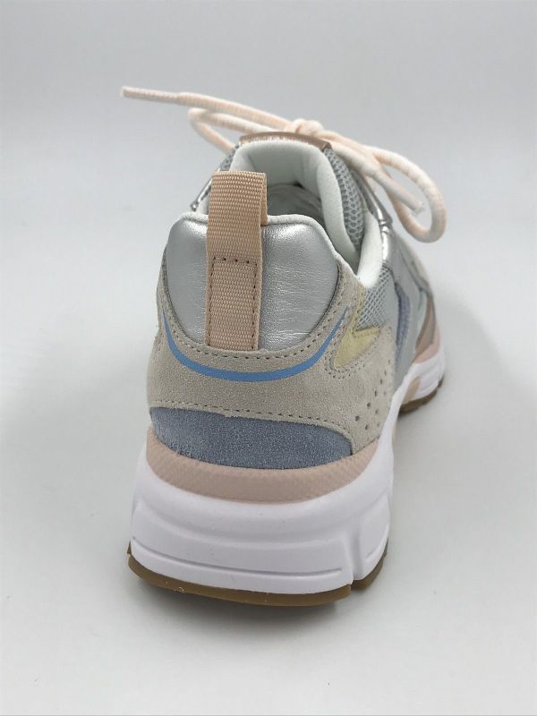 Gab dam run led metallic beige/zilver (86.536.64 mesh/vel/perl wit/zilver/pastel G) - Stiletto Schoenen (Oudenaarde)