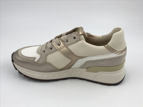 Gab dam run led metallic wit/zilver (86.368.21 nappa/met  ecru/zilver H) - Stiletto Schoenen (Oudenaarde)