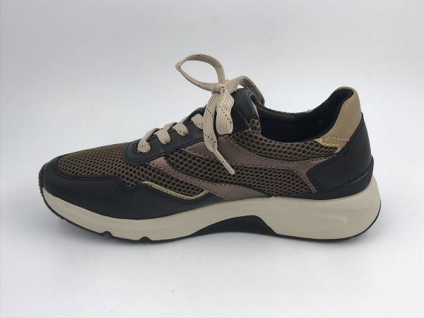 Gab dam run rolling suède zwart (76.896.43 rolling mesh/foulard zwart) - Stiletto Schoenen (Oudenaarde)