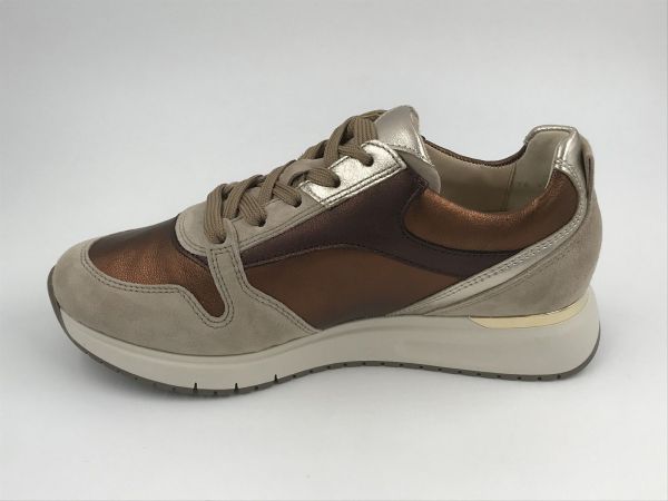 Gab dam run suède/led brons (76.446.83 satinmet/zimt/puder) - Stiletto Schoenen (Oudenaarde)