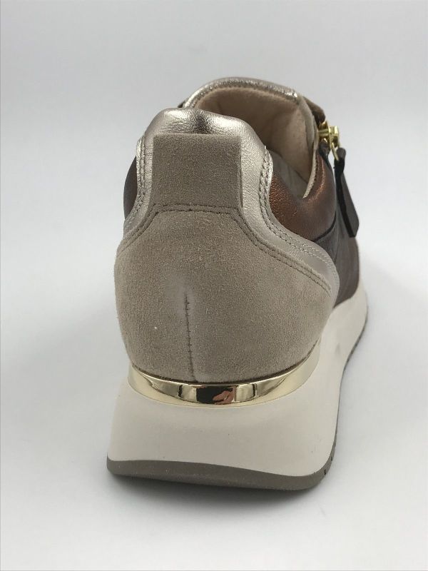 Gab dam run suède/led brons (76.446.83 satinmet/zimt/puder) - Stiletto Schoenen (Oudenaarde)