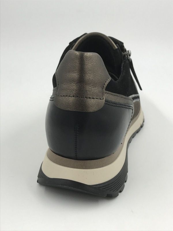 Gab dam run suède/led zwart (76.378.37 samt/foulard/ zwart/smog) - Stiletto Schoenen (Oudenaarde)