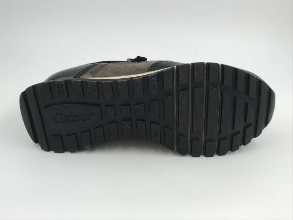 Gab dam run suède/led zwart (76.378.37 samt/foulard/ zwart/smog) - Stiletto Schoenen (Oudenaarde)