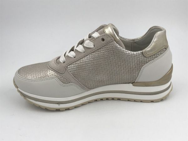 Gab dam runner led metallic beige (66.528.61 raffia met beige/turin H) - Stiletto Schoenen (Oudenaarde)