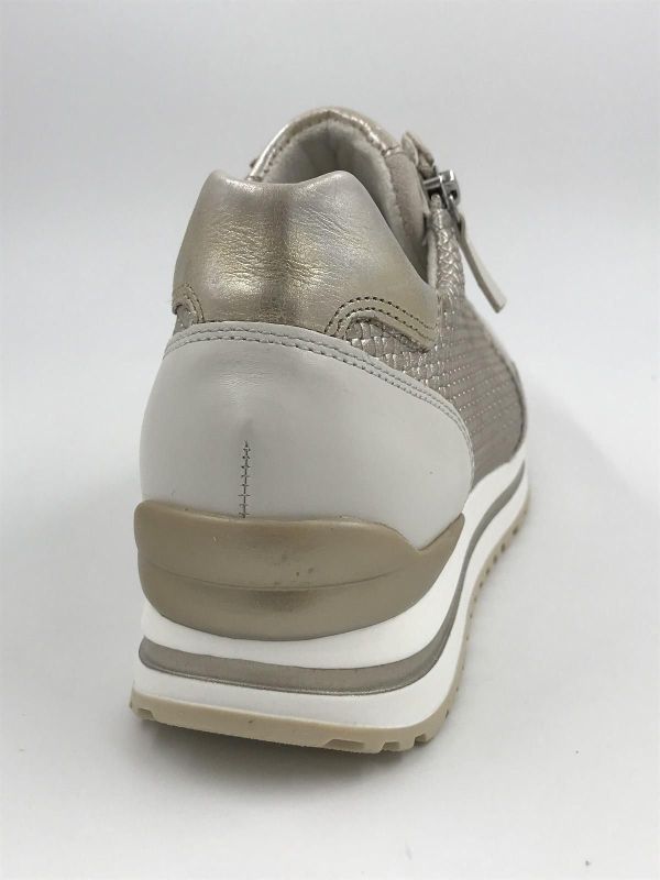 Gab dam runner led metallic beige (66.528.61 raffia met beige/turin H) - Stiletto Schoenen (Oudenaarde)