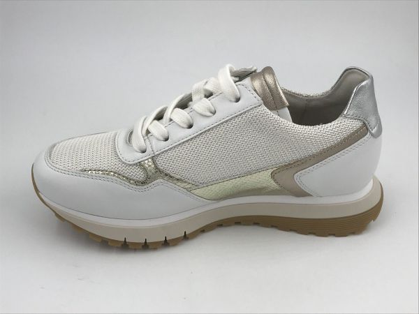 Gab dam runner led wit/zilver (66.378.62 nappa met wit/zilver/Turin H) - Stiletto Schoenen (Oudenaarde)