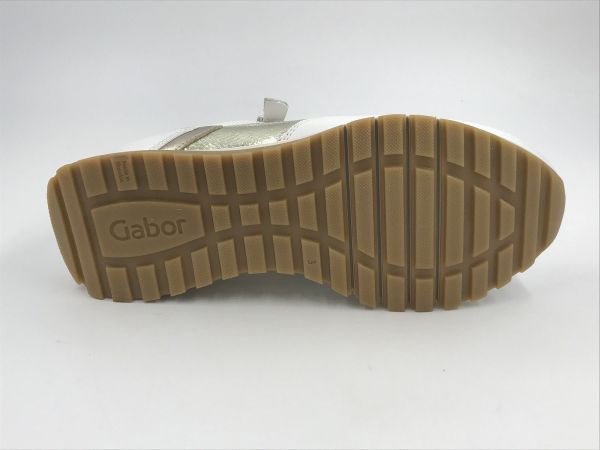 Gab dam runner led wit/zilver (66.378.62 nappa met wit/zilver/Turin H) - Stiletto Schoenen (Oudenaarde)