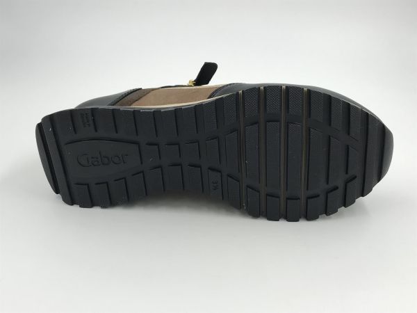 Gab dam runner nub zwart/goud (56.378.67 samt/foulard zw/whisky/gold) - Stiletto Schoenen (Oudenaarde)