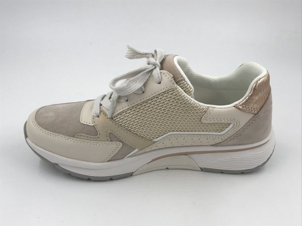 Gab dam runner rolling mesh/led ecru/bei (86.878.33 vel/mesh/nappa oasi/ivory rolling) - Stiletto Schoenen (Oudenaarde)
