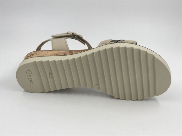 Gab dam sand led beige/metallic (82.758.65 foulard met beige G) - Stiletto Schoenen (Oudenaarde)