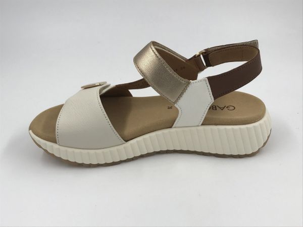 Gab dam sand led ecru/platino (84.582.20 cervo/lamnap/met latte/nougat F) - Stiletto Schoenen (Oudenaarde)